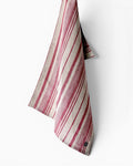Red Heritage Stripe Linen Tea Towel