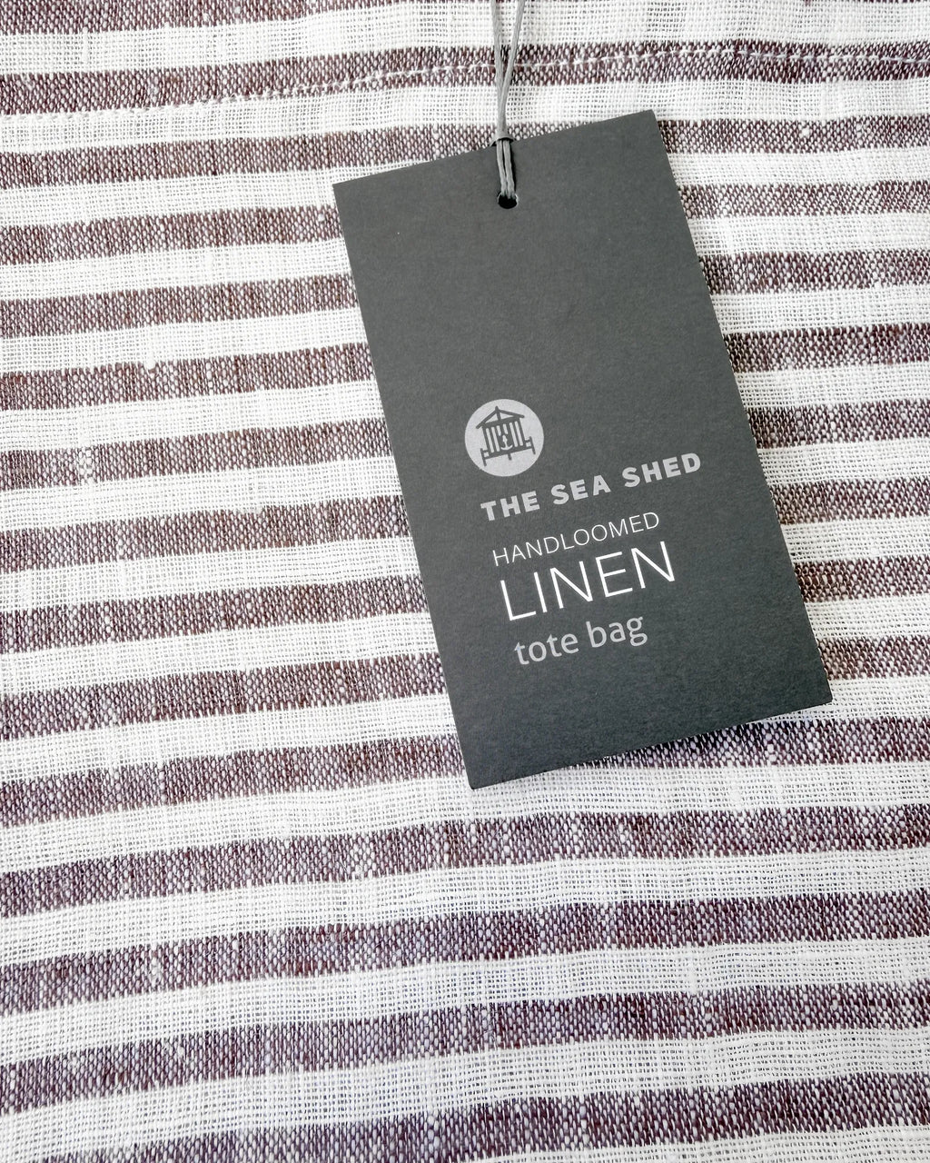 Linen Sand Tote Bag Stripes