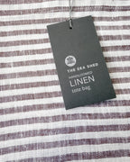 Linen Sand Tote Bag Stripes