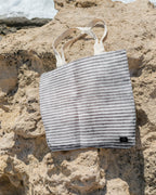 Linen Sand Tote Bag Stripes