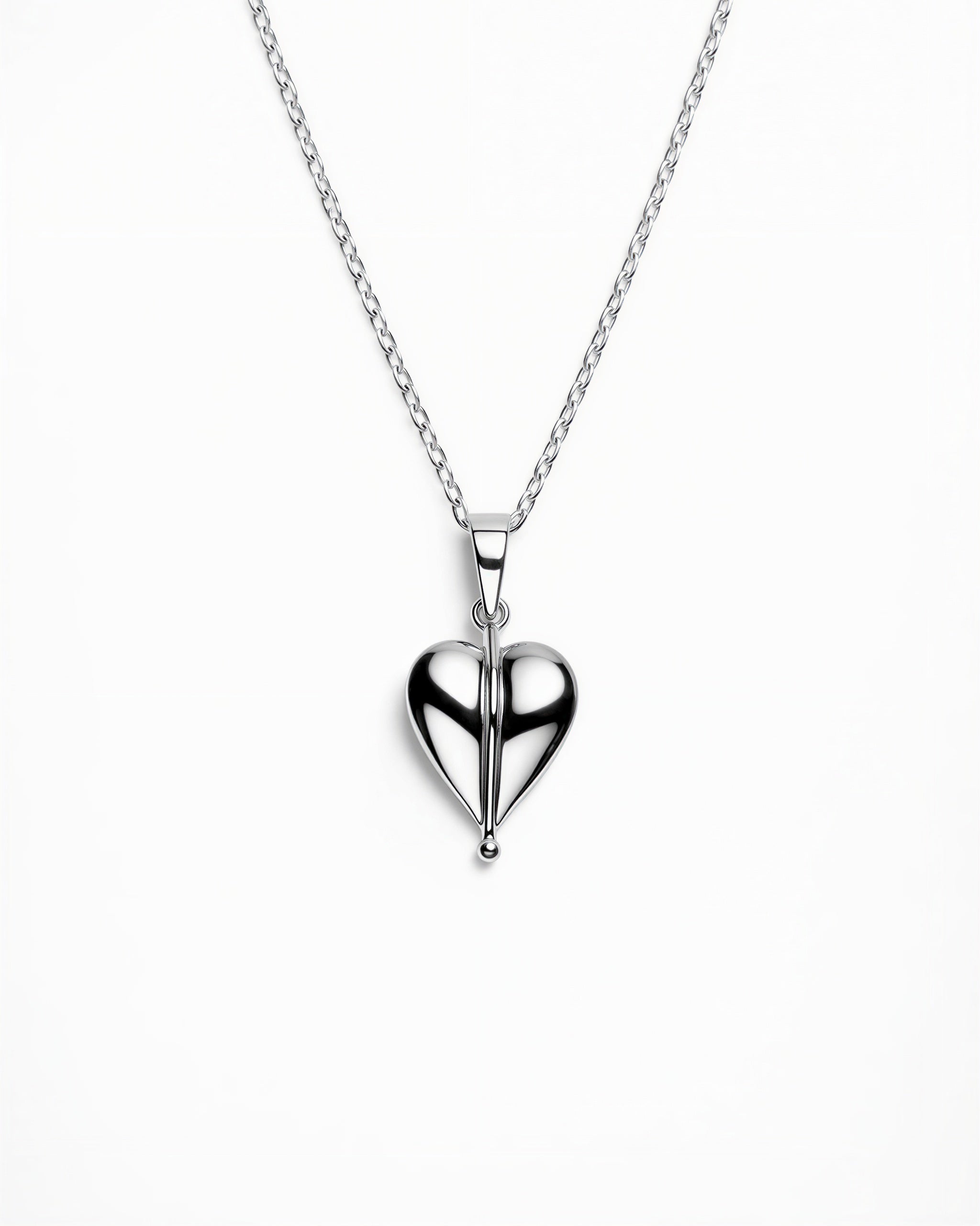 Aqua Beach - Sterling Silver Vintage Heart Pendant
