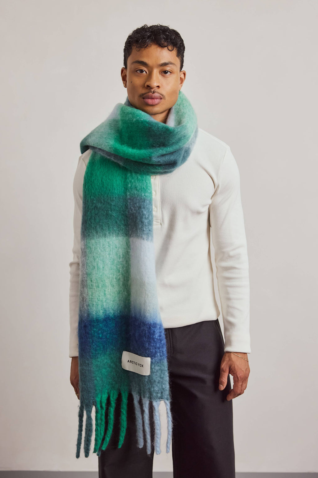 The Reykjavik Scarf - 100% Recycled - Emerald Check - AW26