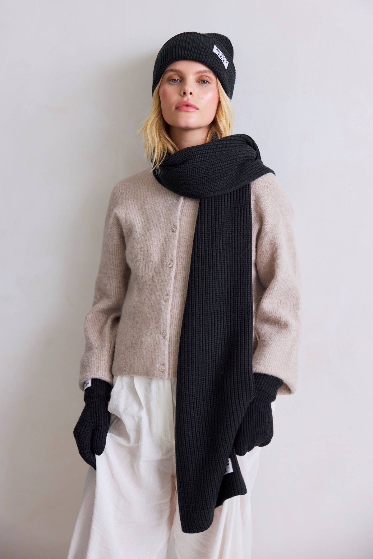 Recycled Bottle Scarf - Black Onyx - AW26