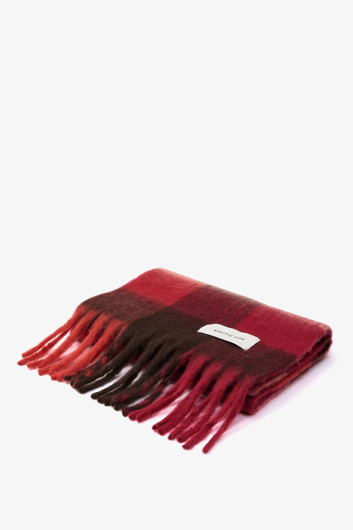 The Reykjavik Scarf - 100% Recycled - Burgundy check - AW26