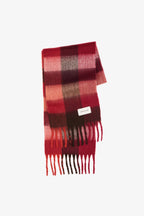 The Reykjavik Scarf - 100% Recycled - Burgundy check - AW26