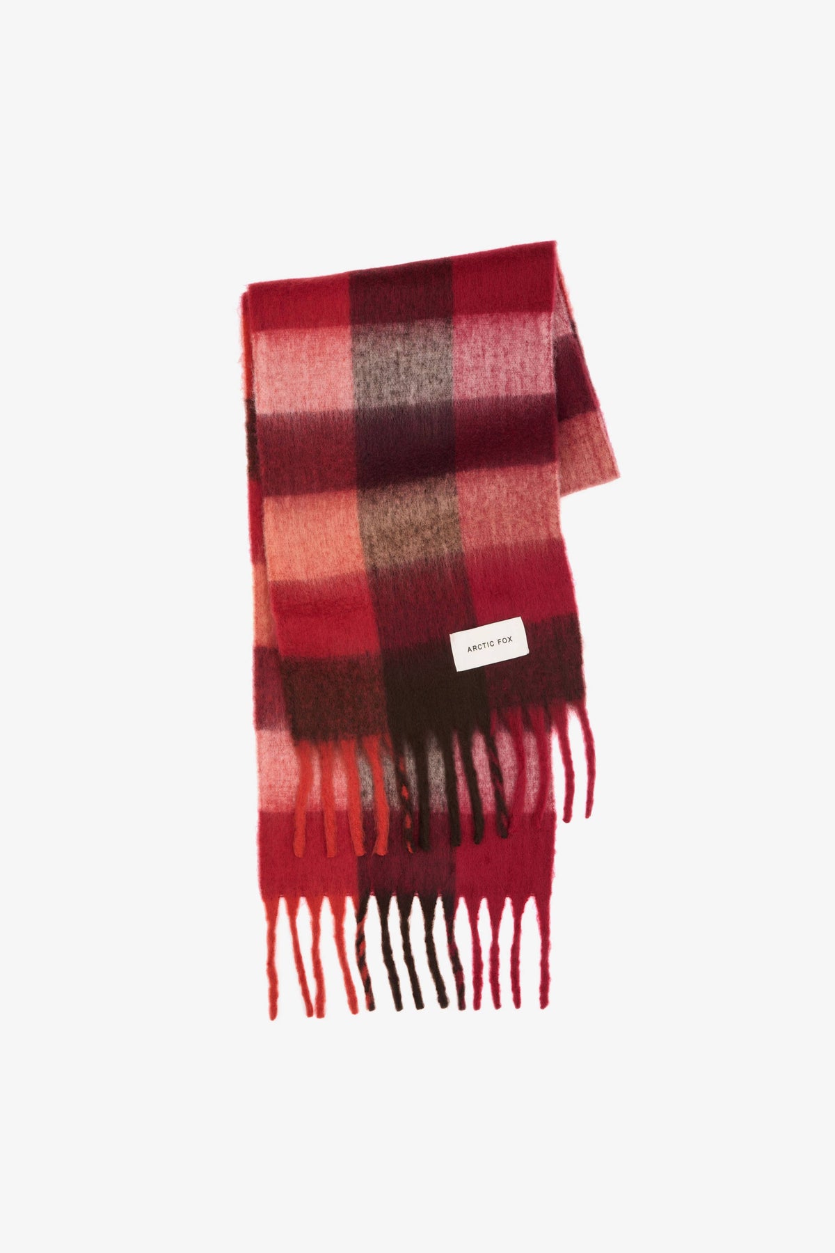 The Reykjavik Scarf - 100% Recycled - Burgundy check - AW26