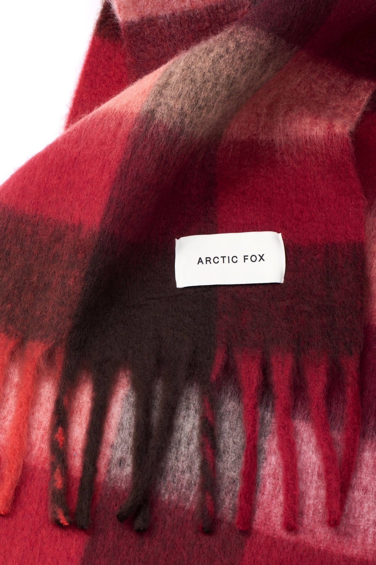 The Reykjavik Scarf - 100% Recycled - Burgundy check - AW26