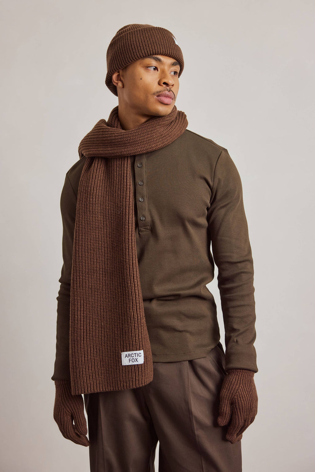 Recycled Bottle Scarf - Chocolate - AW26