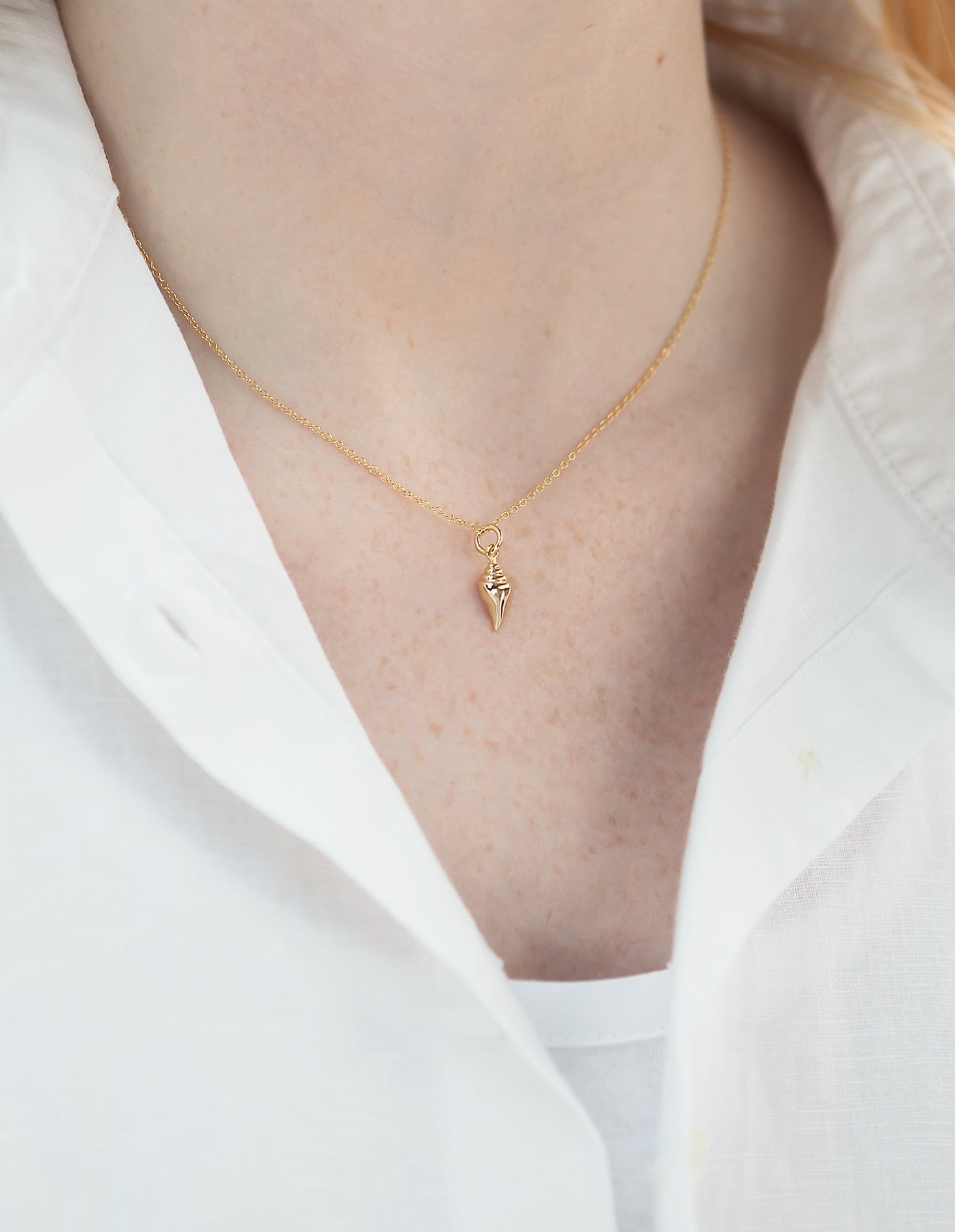 Aqua Beach Sterling Silver with 18k Gold Vermeil - Tulip Shell