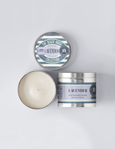 The Sea Shed, Lavender  Fragrance, Lavender soy Candle Tin, 