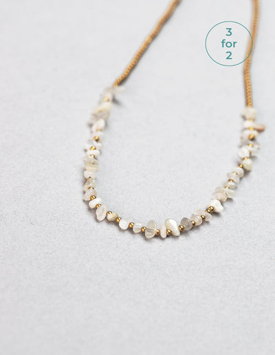 The Sea Shed, Moonstone Necklace and Gift Box, Aqua Beach, Beach Jewellery