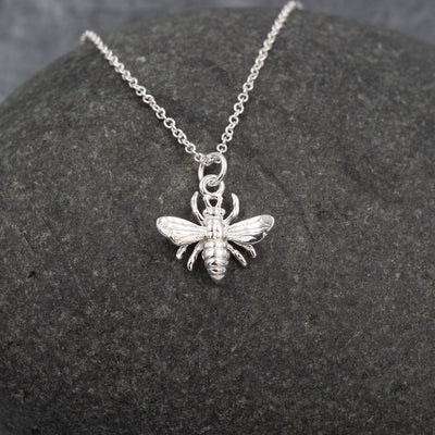 The Sea Shed Sterling Silver Honey Bee Pendant