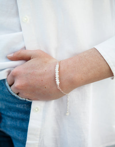 The Sea Shed Sterling silver and moonstone bracelet