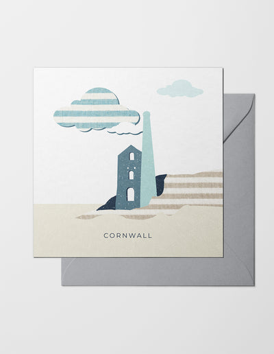 The Sea Shed, Greeting Card, Cornish Mine, Engine House, Cornwall, Cornish Card Card, Coastal card, Nautical Card, Made in the UK