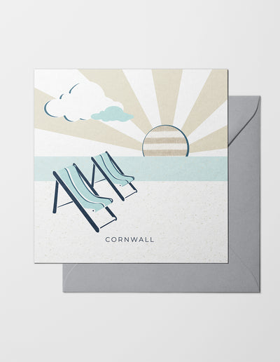 The Sea Shed, Greeting Card, Cornwall, Cornish Beach, Cornwall Sunset, Surf Card, SUP Card, Coastal card, Nautical Card, Made in the UK