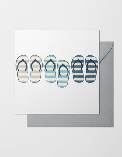 The Sea Shed, Greeting Card, Flip Flops Design, SURF, Surfer Card, Coastal card, Nautical Card, Made in the UK