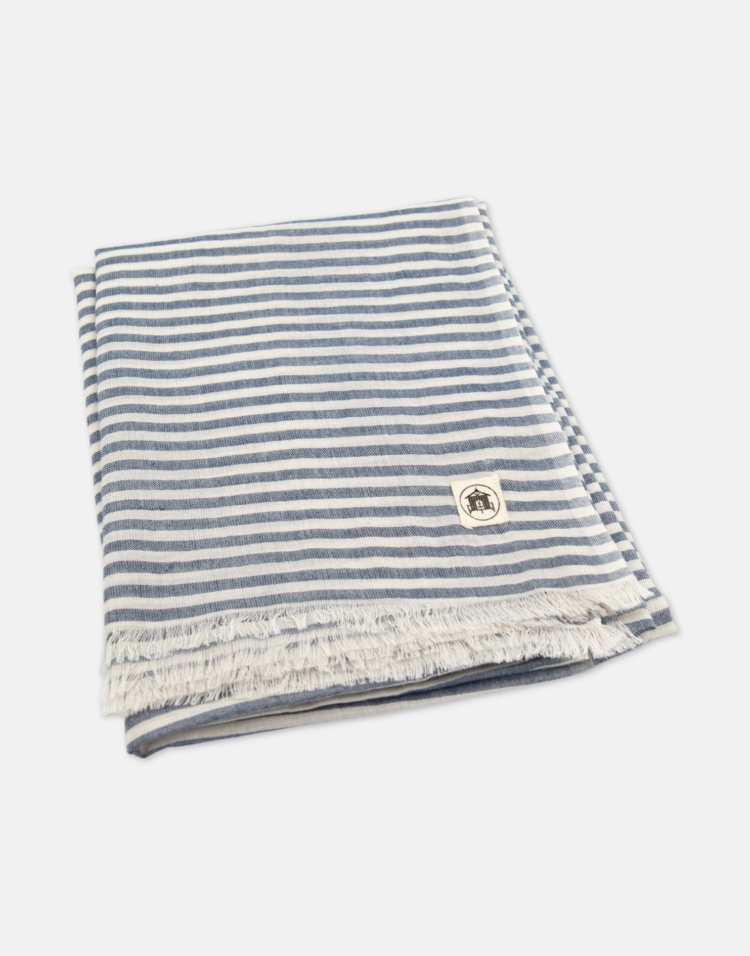 The Sea Shed Nautical Scarf Fine Stripe Denim Blue