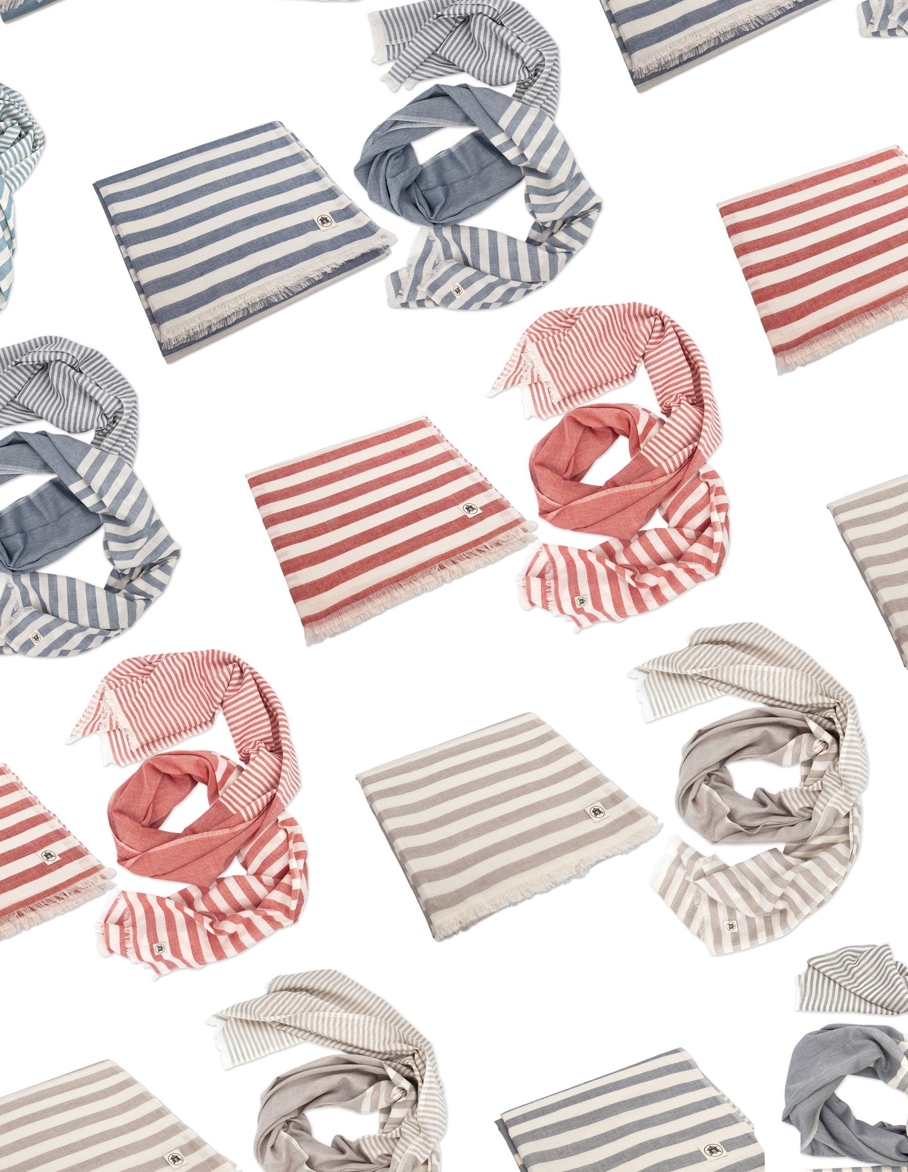 The Sea Shed Nautical Scarf Wide Stripe Colour Options