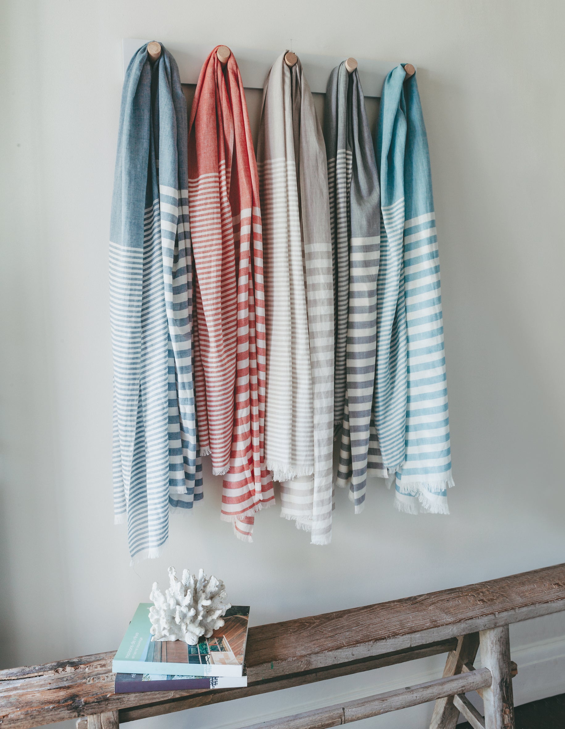 The Sea Shed Nautical Scarf Wide Stripe Group
