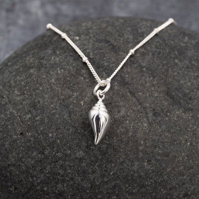 The Sea Shed Sterling Silver Tulip Shell & Satellite Chain